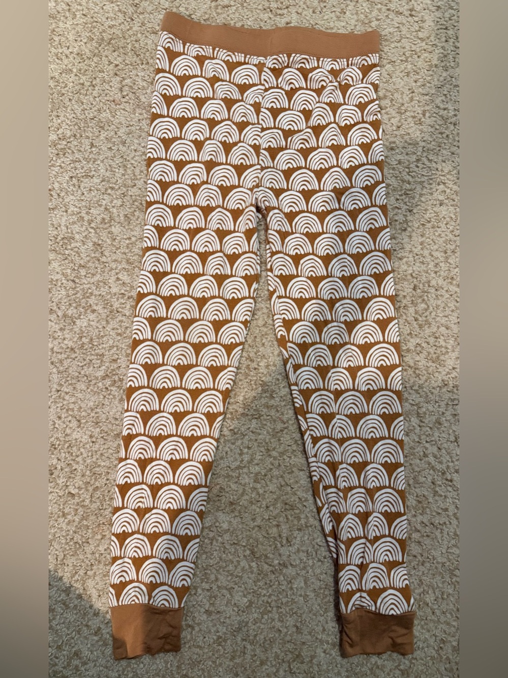 Little sleepies Kids Brown and White Rainbow Patterned pj bottoms